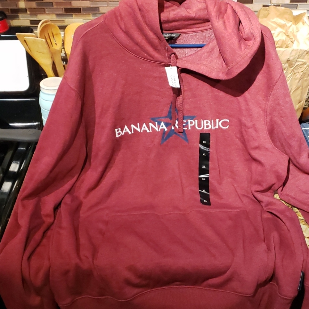 XL Banana Republic Burgundy Hoodie